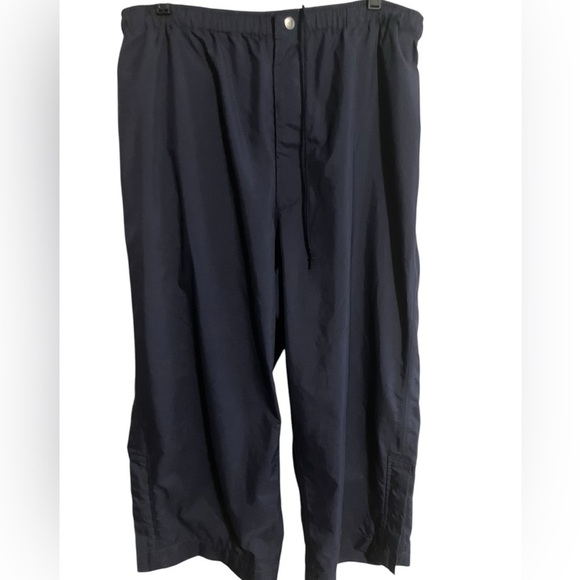 Polo Golf Ralph Lauren Rain Pants Stretch Waistband Zip Ankle Navy Mens XL - Picture 1 of 11